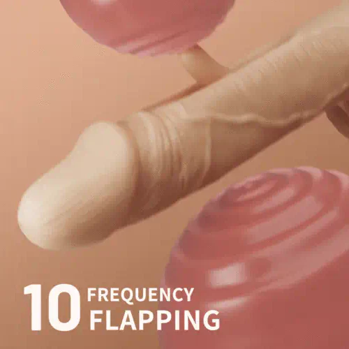 Tarzanee - Hollow Flapping Silicone Dildo Vibrator 8.38 IN