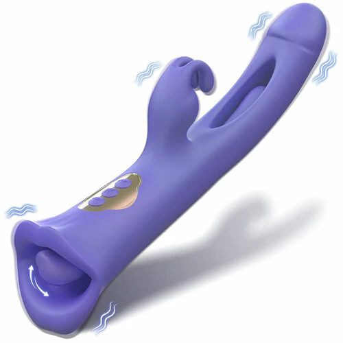 Tarzanee - Clit Nipple Anal Stimulation Rabbit Licking Vibrating Flapping 4 IN 1 Stimulator