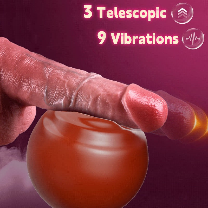 Khalifa - 3 Thrusting 9 Vibrations P & G-Spot Dildo 8.66 in