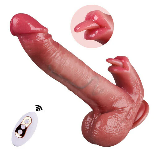 Tarzanee - UPGRADED 10.43 In Longer Licking Heating Thrusting Swinging Lifelike Dildo