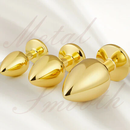 Tarzanee 3 Pieces Gold Butt Plug