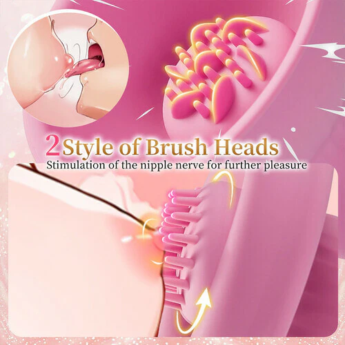 Tarzanee - 7 Vibrating & Rotation Nipple Toys with Replaceable Message Head