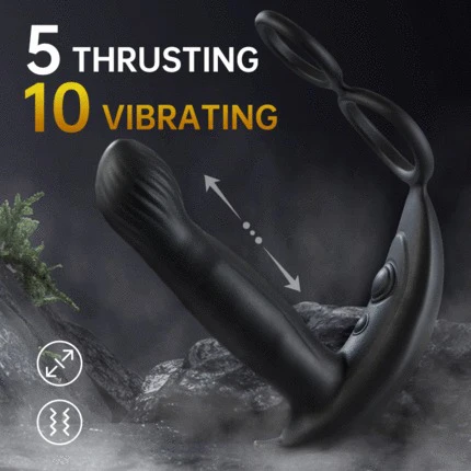 Tarzanee - 5 Thrusting 10 Vibrating Direct Prostate Massager with Cock Ring