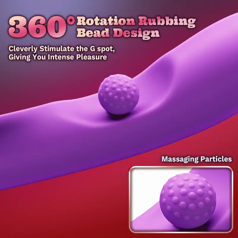 Tarzanee - Tongue Licking Clitoral Stimulator Vibrator With 360�� Rotation Rubbing Ball