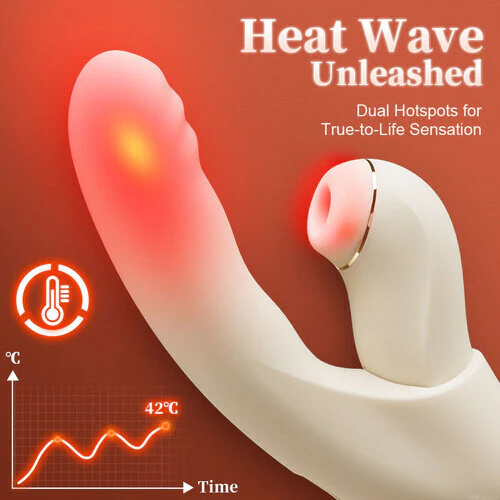 Tarzanee - 4 IN 1 APP Control Thrusting Sucking Heating G-spot Vibrators Detachable Stimulator