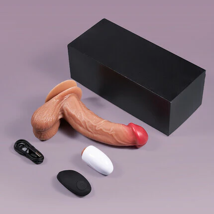 Tarzanee Lifelike Vibrating 6.69 Inch Dildo for G-Spot and Anal Stimulation Strong Suction
