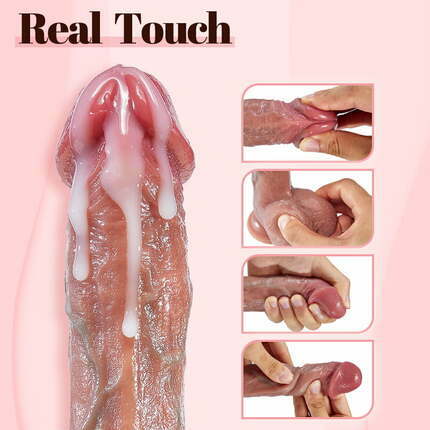 Tarzanee IPX7 Waterproof 7 Thrusting Swinging 10 Vibrating Heating Lifelike Dildo 8.46 Inch