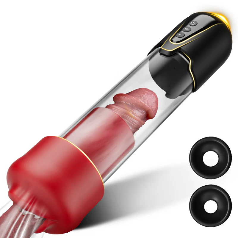 Red Fury Armour Tarzanee �C 9 Suctions Penis Pump with Lifelike Mouth & Textured Tunnel