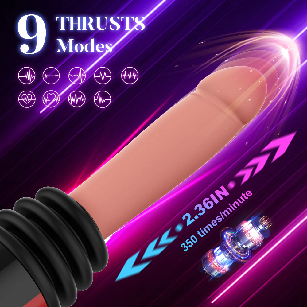 Tarzanee - 9 Thrusting Vibrating Heating Dildo Sex Machine