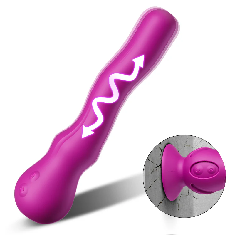 New Wriggling Technology Vibrator  With Detachable Suction Cup