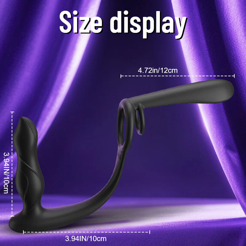 Double Penetration  Double Vibration  Couple Vibrator with Locking Sperm Ring