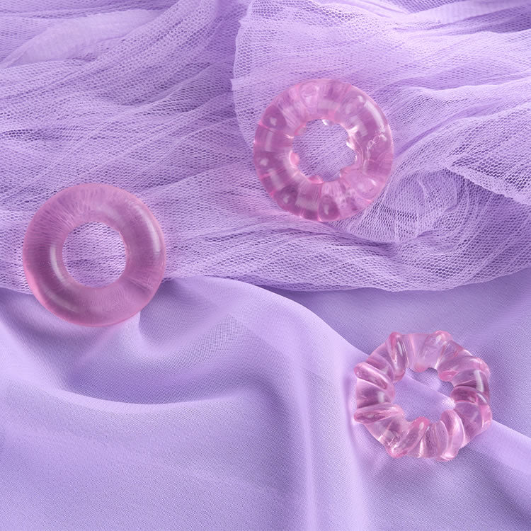 Tarzanee - 3-Piece Set Cock Rings High-Elasticity Tpe Rings For Male Pleasure