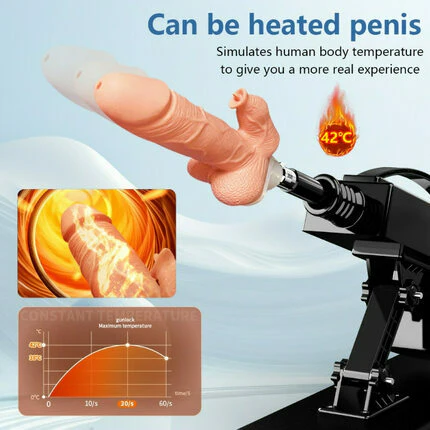 Tarzanee - Automatic Heating Swinging Vibrating Sex Machine with Dildo 14.6 Inch