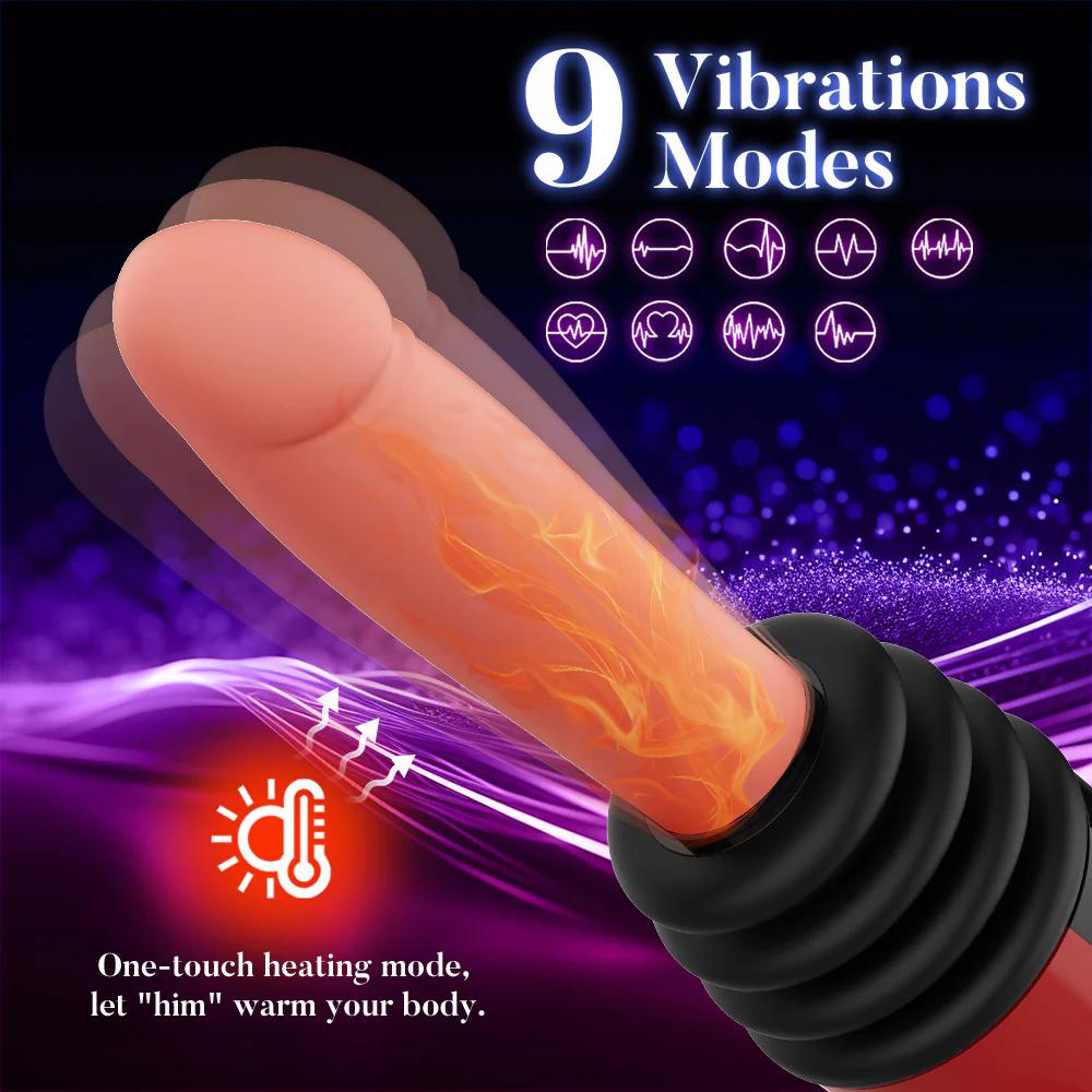Tarzanee - 9 Thrusting Vibrating Heating Dildo Sex Machine