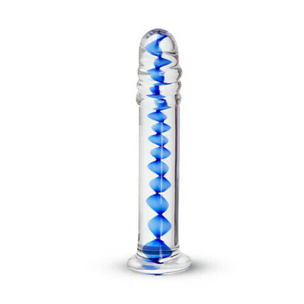 Tarzanee Frozen Sapphire Spiral Glass Dildo 6.18 Inch