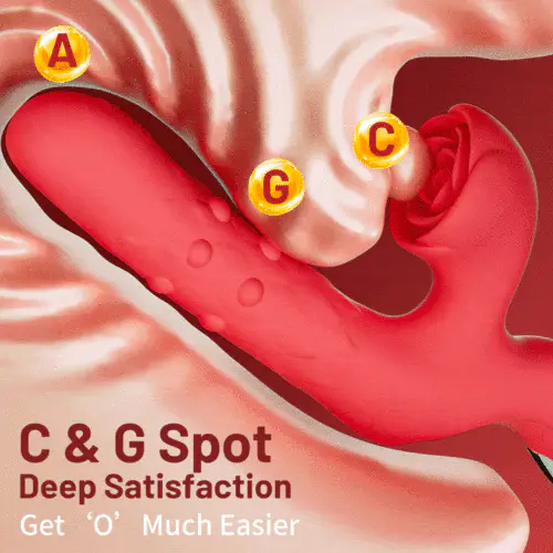 Tarzanee - 7 Thrusting Wiggling Rose Stimulator Vibrator