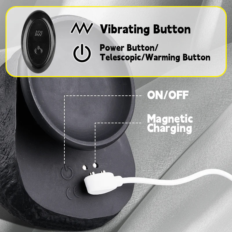 Tarzanee- 3 Thrusting 9 Vibration Heating Big Brown Dildo Tattooed Men