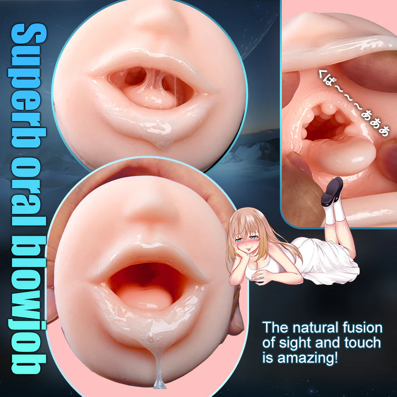 7-Mode Vibrating Automatic Male Masturbator Cup with Realistic Lip Entrance & Textured Tunnel