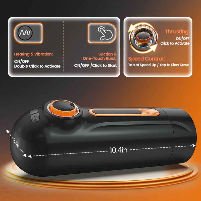 Chris-6 IN 1 10 Vibrating & Thrusting with 4 Sucking Automatic Knob Adjusting Male Masturbator