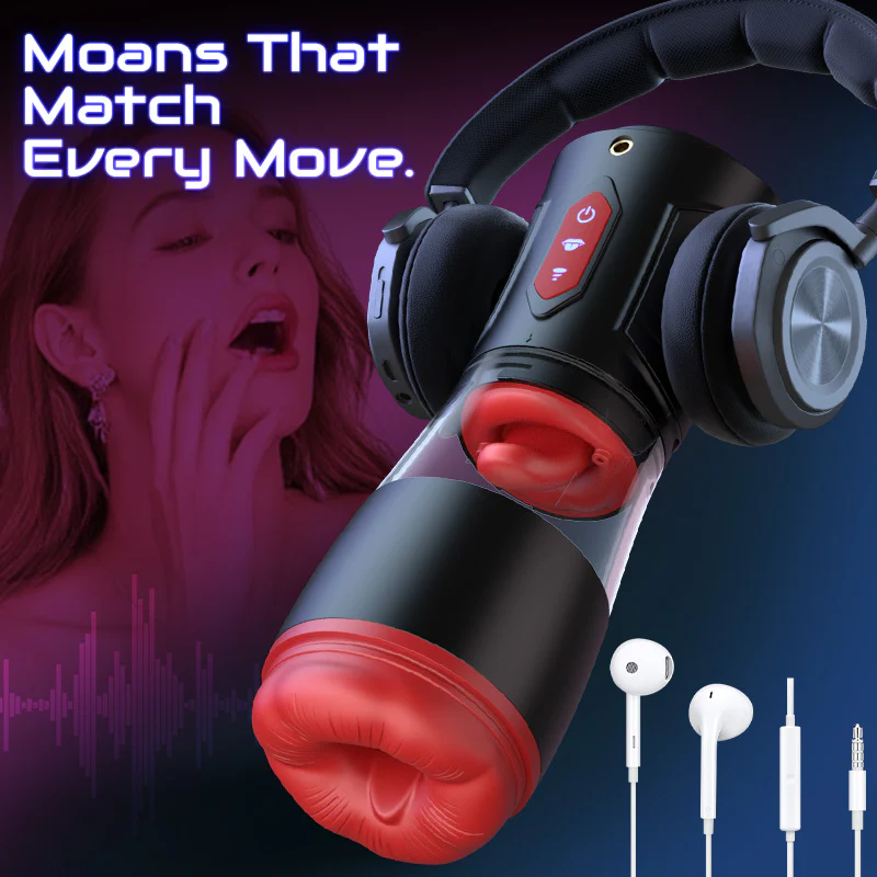 Tarzanee - ��Partner Play��LickMe Phone Holder 4 Suction 7 Tongue-Licking Voice Function Male Stroker Masturbator