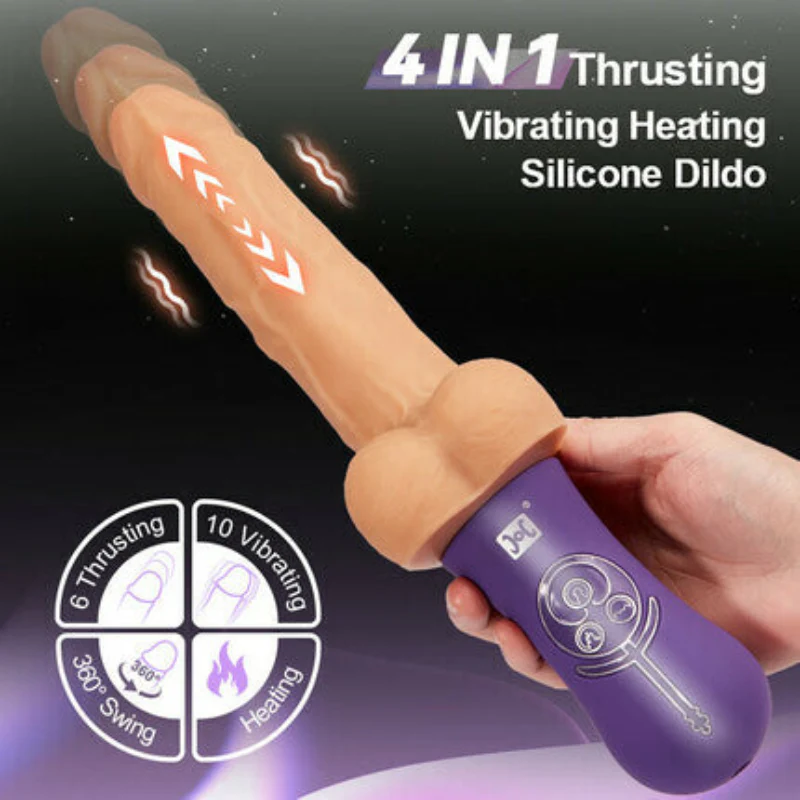 Allovers - 4-in-1 Versatile Thrusting Vibrating Heating Swing Thrusting Dildo
