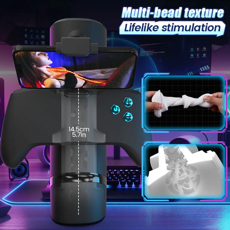 Turbo - Thrust 10-Mode Stroker �C Interactive Gamepad Design with Adjustable Phone Stand