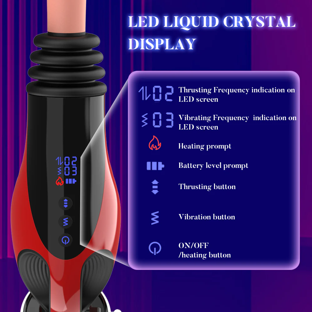 Tarzanee - 9 Thrusting Vibrating Heating Dildo Sex Machine