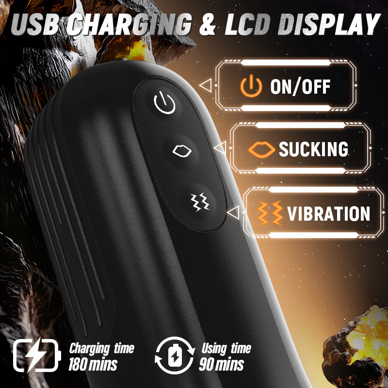 The Captain - 10 Vibrating Sucking Deep Throat Male Stroker