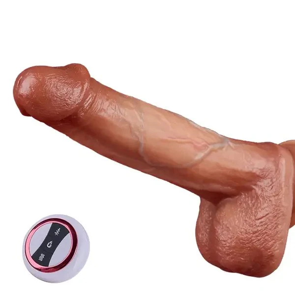 MASK - 8.6 Inch Bloodshot Thrusting Swinging Heating Dildo