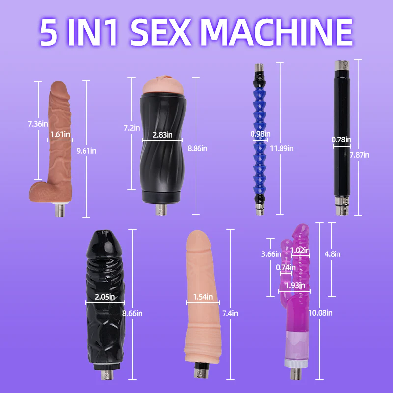 Tarzanee - Iron Titan 400 Strokes/Mins 5 IN 1 Accessories Dildo Sex Masturbation Machine