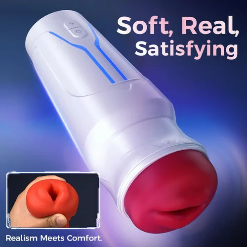 Soren - City Lights Red Sucking Mouth Vibrating Male Stroker